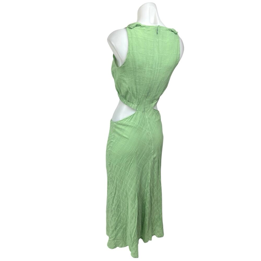 Sabo Cambelle Green Sleeveless Cutout Tie Front Cami Camisole Midi Tank Dress M - Picture 6 of 14